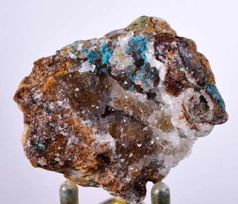 5.1cms GEM SILICA CHRYSOCOLLA Druzy Quartz Stalactites Lily Mine Peru Calcite Geodes Mineral Specimen D247