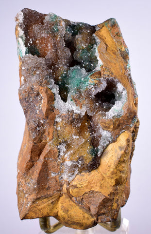 8.4cms GEM SILICA CHRYSOCOLLA Druzy Quartz Stalactites Lily Mine Peru Calcite Geodes Mineral Specimen D248