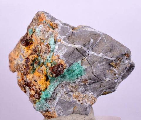 3.6cms EMERALD CRYSTAL PYRITE Calcite Quartz Colombia Mineral Specimen E105