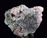 7cms RHODOCHROSITE ROSETTE QUARTZ Fluorite Pyrite Peru Pink Crystals Collector Mineral Specimen Huanzala Mine R555
