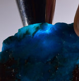 700cts Gem SILICA CHRYSOCOLLA CHALCEDONY Lily Mine Peru Royal Blue Color S97