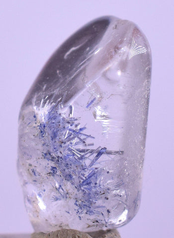 4.5Carats BLUE DUMORTIERITE in QUARTZ  Gem Polished Acicular Pendant Cabochon Mineral Specimen U546