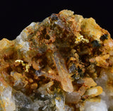 1.3cms NATIVE GOLD QUARTZ of the Incas Thumbnail Aesthetic Wire Gem Crystal Quartz Peru Rare Mineral Specimen L206