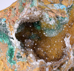 8.4cms GEM SILICA CHRYSOCOLLA Druzy Quartz Stalactites Lily Mine Peru Calcite Geodes Mineral Specimen D248