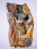 8.4cms GEM SILICA CHRYSOCOLLA Druzy Quartz Stalactites Lily Mine Peru Calcite Geodes Mineral Specimen D248