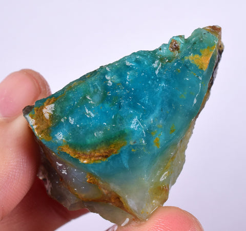 27grs BLUE OPAL ROUGH Peru Rough Scenic Quality Translucent Jewelry O718