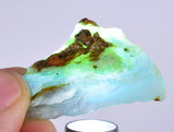 8.6grs BLUE OPAL ROUGH Peru Rough Scenic Quality Translucent Jewelry O719
