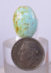 1.7cms GEM NATURAL TURQUOISE Scenic Cabochon Rare Peru Pendant Jewelry B09