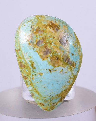 2.1cms GEM NATURAL TURQUOISE Scenic Cabochon Rare Peru Pendant Jewelry B10