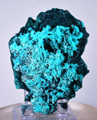 6.7cms BLUE MALACHITE BOTRYOIDA Peru Crystals Grape Spheres Rosette Translucent New Find Stalactite Minerals Specimensn U549