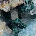 8.4cms GEM SILICA CHRYSOCOLLA Atacamite Druzy Quartz Stalactites Lily Mine Peru Calcite Geodes Mineral Specimen D253