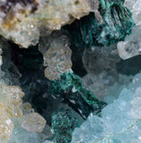 8.4cms GEM SILICA CHRYSOCOLLA Atacamite Druzy Quartz Stalactites Lily Mine Peru Calcite Geodes Mineral Specimen D253