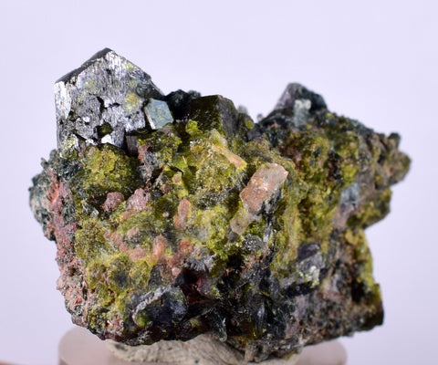 3.5cms ACTINOLITE EPIDOTE CRYSTALS Peru Natural Brilliant Cluster Mineral Specimen Collectors C957