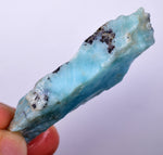 25grams LARIMAR PECTOLITE SLAB Scenic Quality Light Blue White Jewelry C958