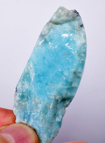 25grams LARIMAR PECTOLITE SLAB Scenic Quality Light Blue White Jewelry C958