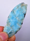 25grams LARIMAR PECTOLITE SLAB Scenic Quality Light Blue White Jewelry C958