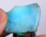13grams LARIMAR PECTOLITE SLAB Scenic Quality Light Blue White Jewelry C959