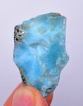 13grams LARIMAR PECTOLITE SLAB Scenic Quality Light Blue White Jewelry C959