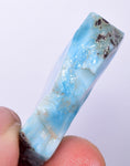 17grams LARIMAR PECTOLITE SLAB Scenic Quality Light Blue White Jewelry C960