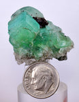 3.4cms GREEN FLUORITE CRYSTALS Peru Huanzala Shiny Mineral Specimen K80