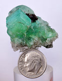 3.4cms GREEN FLUORITE CRYSTALS Peru Huanzala Shiny Mineral Specimen K80