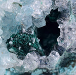 8.4cms GEM SILICA CHRYSOCOLLA Atacamite Druzy Quartz Stalactites Lily Mine Peru Calcite Geodes Mineral Specimen D253