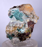 8.8cms GEM SILICA CHRYSOCOLLA Malachite Druzy Quartz Stalactites Lily Mine Peru Calcite Geodes Mineral Specimen D253