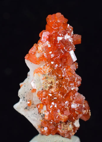 3.1cms VANADINITE CRYSTAL BARITE Mibladen Morocco Miniature Mineral Specimen W46