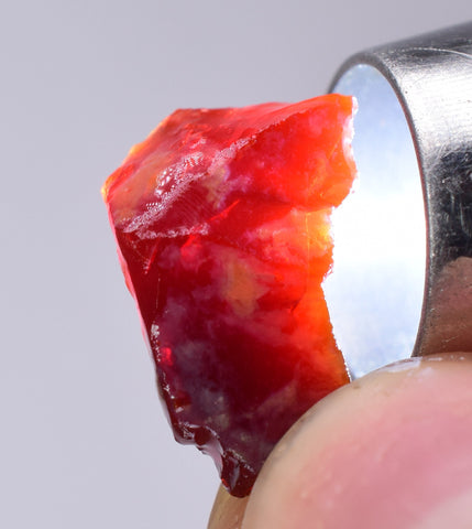 5cts OPAL MEXICAN ROUGH Red Cherry Yellow Facet Grade Jewelry  O721