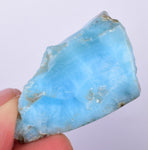 13grams LARIMAR PECTOLITE SLAB Scenic Quality Light Blue White Jewelry C959
