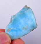13grams LARIMAR PECTOLITE SLAB Scenic Quality Light Blue White Jewelry C959