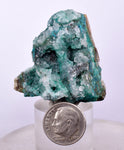 3.9cms GEM SILICA CHRYSOCOLLA Druzy Quartz Stalactites Lily Mine Peru Calcite Geodes Mineral Specimen D257