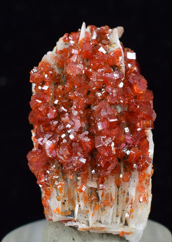 3.1cm VANADINITE CRYSTAL BARITE Mibladen Morocco Miniature Mineral Specimen W44