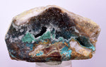 6.8cms GEM SILICA CHRYSOCOLLA Druzy Quartz Stalactites Lily Mine Peru Calcite Geodes Mineral Specimen D259