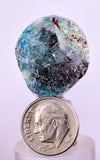 2.6cms DRUZY CHRYSOCOLLA POLISHED Lily Mine Peru Quartz Crystals Stalactite Shiny Bright Mineral Specimen B26