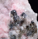 5.4cms RHODOCHROSITE CALCITE PYRITE Crystal Huanzala Peru Pink Crystals R568