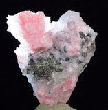 5.4cms RHODOCHROSITE CALCITE PYRITE Crystal Huanzala Peru Pink Crystals R568