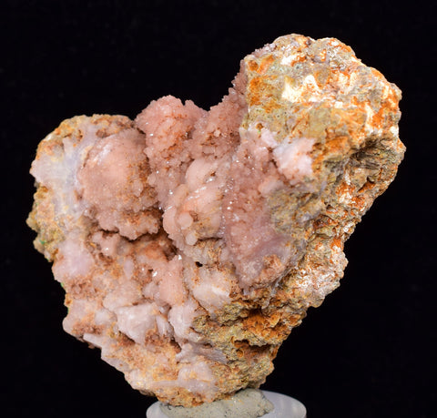 7cms ROSE DRUZY QUARTZ Bright Crystals Cathedral Botryoidal Peru New Find Mineral Specimen QE357