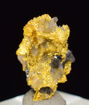 0.9cms NATIVE GOLD QUARTZ of the Incas Thumbnail Aesthetic Wire Gem Crystal Smoky Quartz Peru Rare Mineral Specimen L237