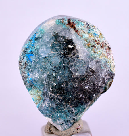 2.6cms DRUZY CHRYSOCOLLA POLISHED Lily Mine Peru Quartz Crystals Stalactite Shiny Bright Mineral Specimen B26