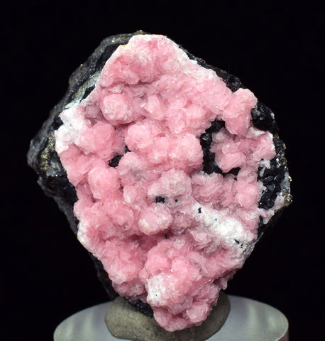 3.1cms RHODOCHROSITE ROSETTE SPHALERITE  Pyrite Peru Pink Crystals Collector Mineral Specimen R570
