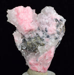 5.4cms RHODOCHROSITE CALCITE PYRITE Crystal Huanzala Peru Pink Crystals R568