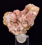 7cms ROSE DRUZY QUARTZ Bright Crystals Cathedral Botryoidal Peru New Find Mineral Specimen QE357