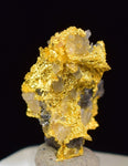 0.9cms NATIVE GOLD QUARTZ of the Incas Thumbnail Aesthetic Wire Gem Crystal Smoky Quartz Peru Rare Mineral Specimen L237