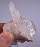 6.5cms  PINK LITHIUM QUARTZ Colombia Rare Shiny Crystal Mineral Specimen Q364