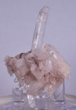 6cms  PINK LITHIUM QUARTZ Colombia Rare Shiny Crystal Mineral Specimen Q365
