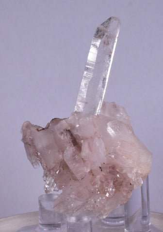6cms  PINK LITHIUM QUARTZ Colombia Rare Shiny Crystal Mineral Specimen Q365
