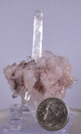 6cms  PINK LITHIUM QUARTZ Colombia Rare Shiny Crystal Mineral Specimen Q365