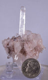 6cms  PINK LITHIUM QUARTZ Colombia Rare Shiny Crystal Mineral Specimen Q365
