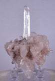 6cms  PINK LITHIUM QUARTZ Colombia Rare Shiny Crystal Mineral Specimen Q365